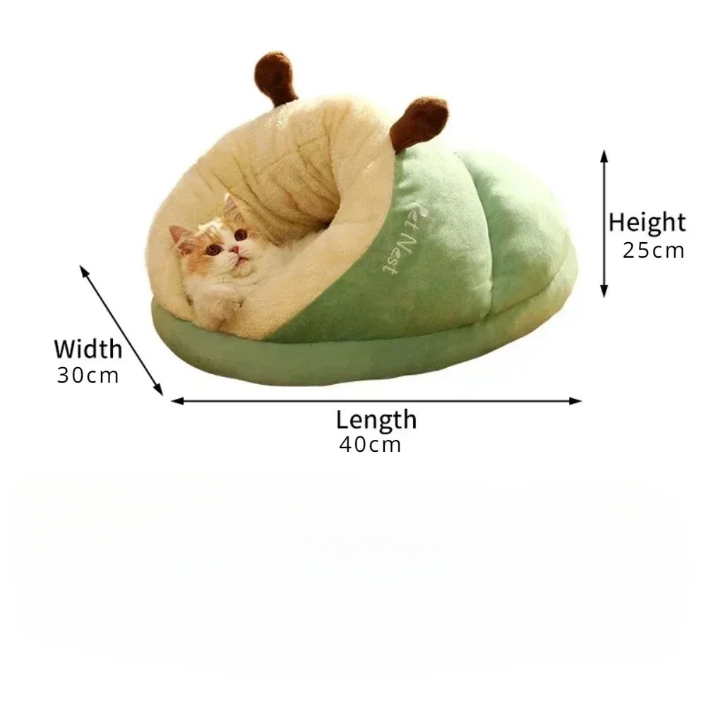 Warm Slipper Nest Soft Small Cat Dog Cute Comfortable Slippers Shaped Semi Enclosed Thickened Cushion Bed Pet Supplies