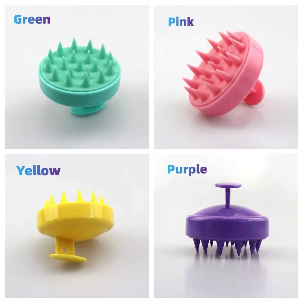 Silicone Shampoo Scalp Hair Massager Head Body Scalp Massage Brush Shampoo Massage Comb Massage Scalp Acupuncture Point Y240902