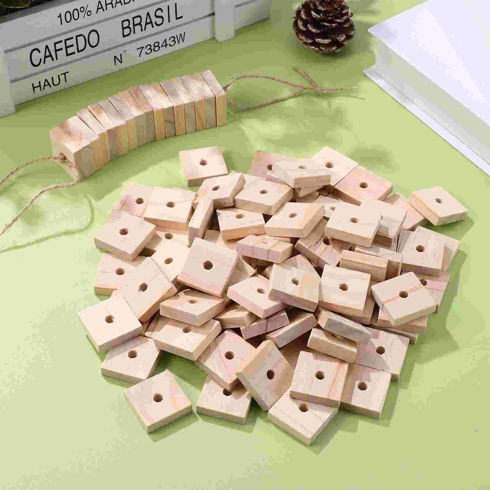 100 Pcs Parrot Chewing Toy Cockatiel Toys Macaw Parakeet Cage Birds Wood Hanging Biting Cockatoo