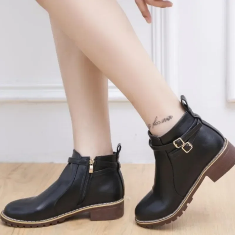Shoes for Women Comfortable Waterproof Fashion Plus Size Thick Sole Ankle Boots atos Mujer 2024 20ed Comtable