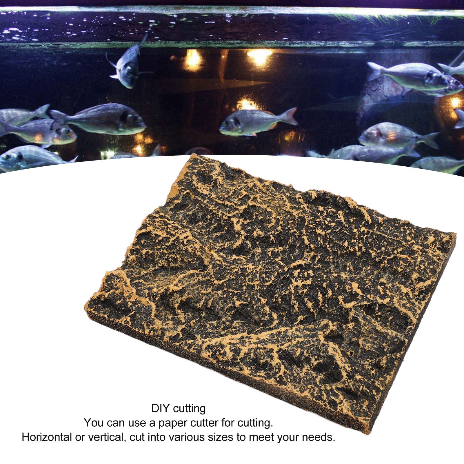 Rock Terrarium Background High Simulation Clear Texture PU Reptile Tank Background Board Habitat Climbing Board Decoration