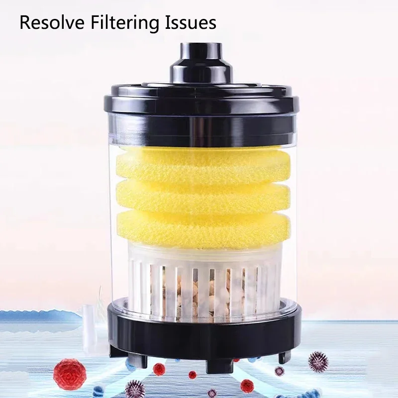 Fish Tank Automatic Feces Suction Machine Oxygen Pump Biochemical Sponge Filtering Feces Aquarium Cleaning Tool Accessories