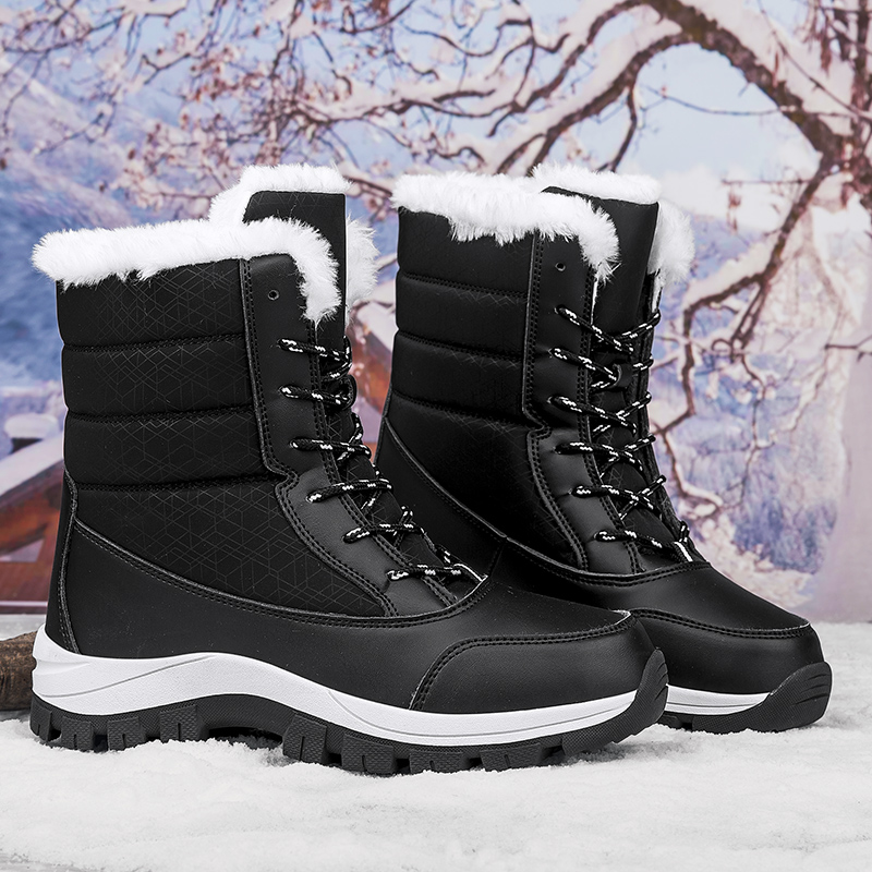 Snow Waterproof, urious, and Comfortable Thick hot Soled Long Boots Women's 2023 Winter NEW hot Warm Flat Shoes
