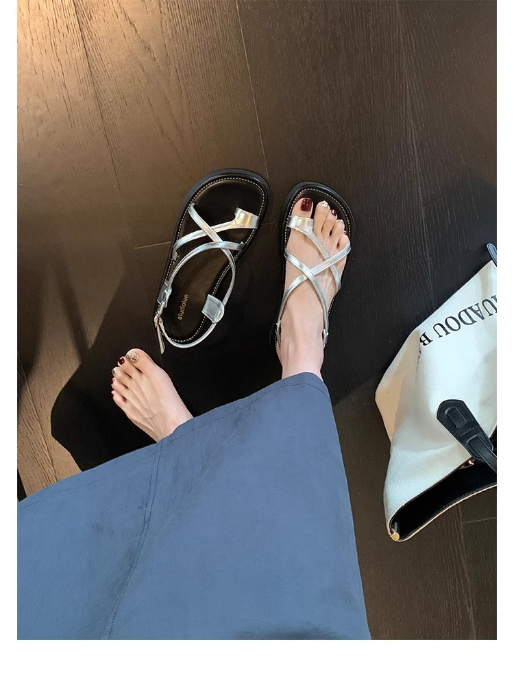 Women Thick 2024 New Summer Soft Sole New Elevated Casual Roman Sandals Small Womens Shoes Sandalias Mujer Sandal s