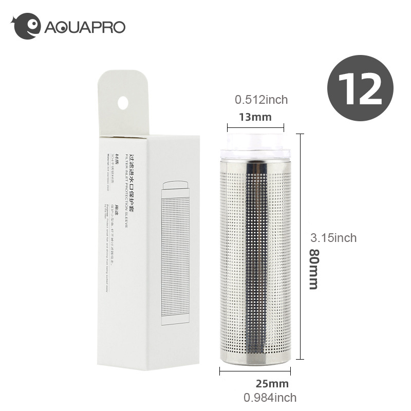 2pcs Inflow Inlet Filter Stainless Steel Mesh Net Guard Fish Tank Aquariums Accessories Intake Prefilter Cover Brine Shrimp