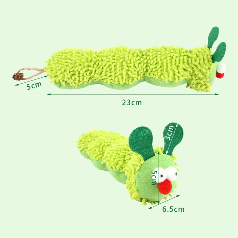 New Pet Supplies Caterpillar Shaped Plush Cat Toy Contains Caip Self Pleasure Boredom Relief Interactive Play
