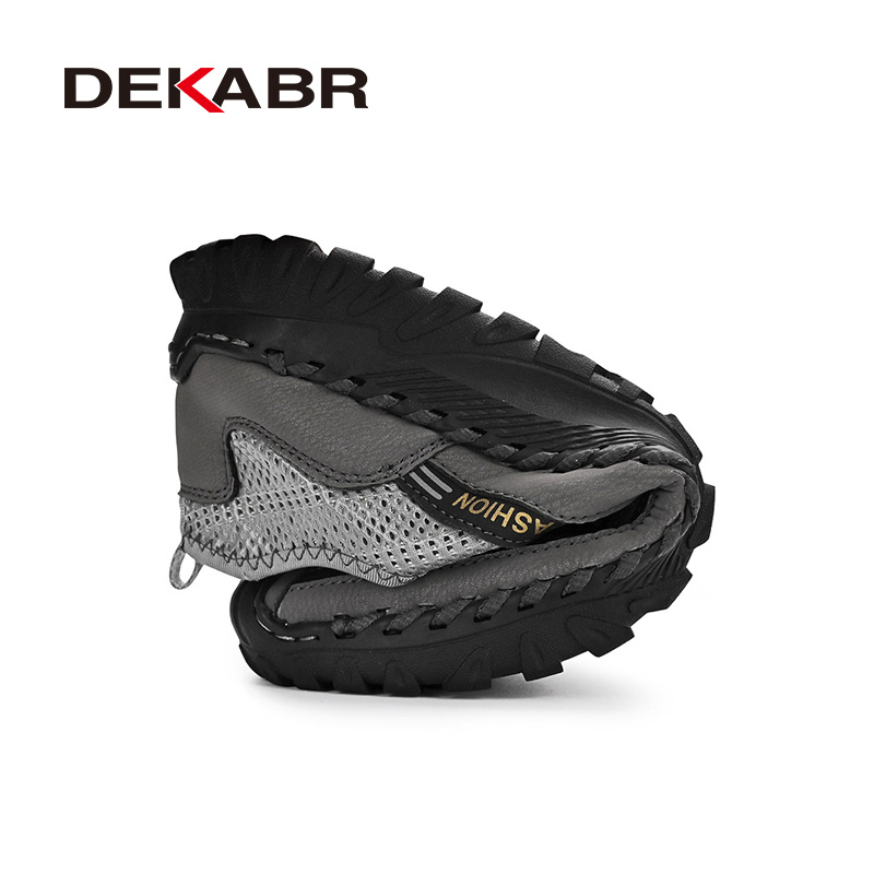 DEKABR Men's Casual Breathable Mesh Sneakers Thick Rubber Outsole Non-Slip Summer Outdoor New Fashion Men Shoes 2211