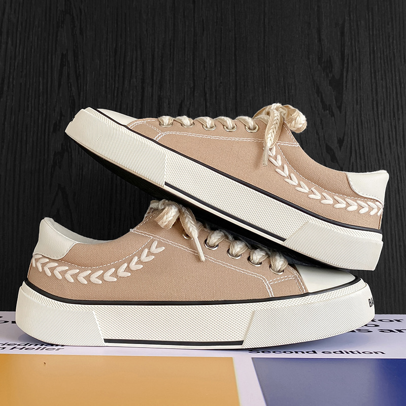 Original Men Sport Shoe 2023 Autumn Classic Canvas Shoe Lace Up Allmatch Board Shoe Men Tennis Shoe Trend Student Men Shoe Tenis