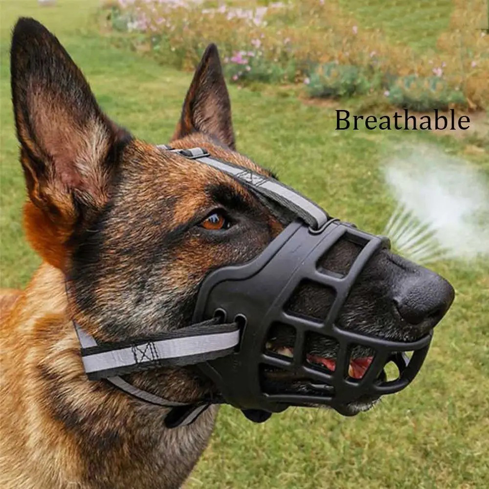 Soft Silicone Pet Anti-biting Chewing Breathable Basket Durable Strong Mask Muzzle pet Dog Supplies