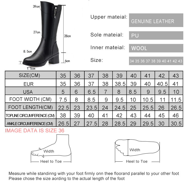 AIYUQI Women's Riding Boots 2024 New Genuine Leather Winter Boots Women Wool Wram Big Size Long Boots Women