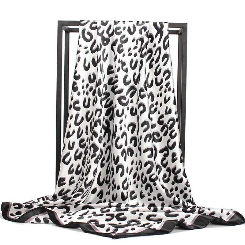 90cm silk square scarf with satin ribbon print scarf fashionable womens hair shawl bag Fem collar headscarf X250319
