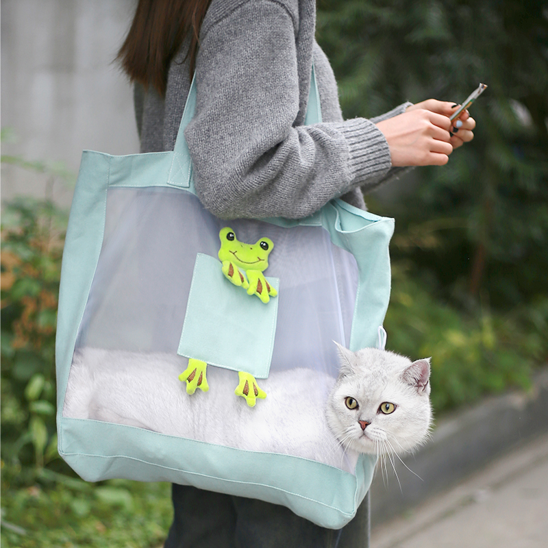 Pet Outing Bag Portable Cat Bag Cartoon breathable shoulder bag Small dog outcrop kitten puppy fashion