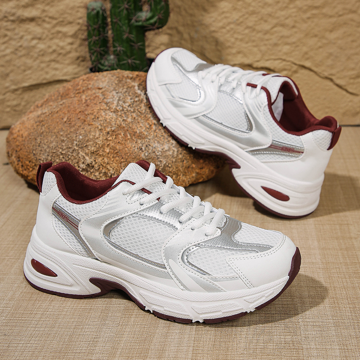 Designer's new casual sports plus size women's lace up mesh breathable children's shoes