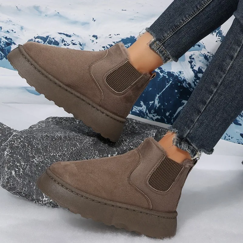 Top quality Brand High Quality New Style Free Delivery Designer Snow for Flat Heel Booties Ladies Ankle Winter Footwear Boots Women Round Toe