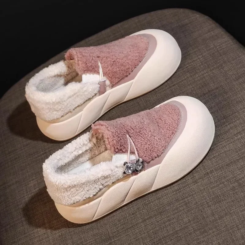 Cotton Warm Sneakers Short Plush Slip-On Platform for Women Casual Vulcanized Flats Shoes atos De New Mujer 2024 fdc9