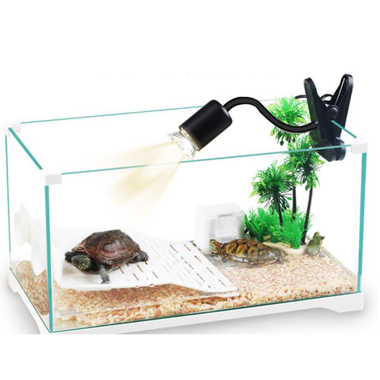 25/50W UVA+UVB Reptile Lamp Turtle Heating Lamp Mini Pet Heat Bulb Amphibians Lizards Temperature Controller Light