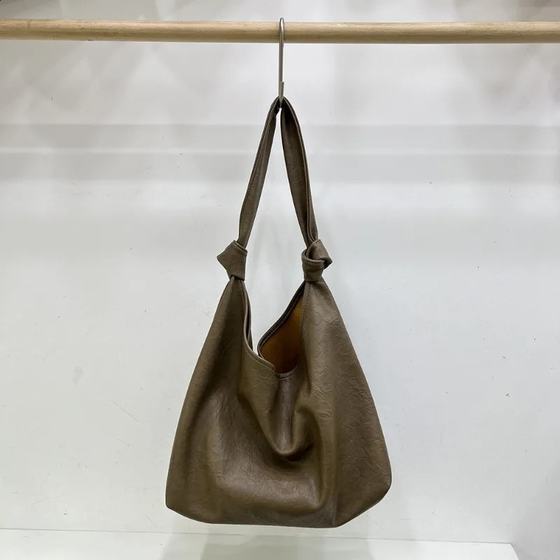 Shoulder Bags for Women Large Hobo Shopper Bag Solid Color Quality Soft Leather Crossbody Handbag Lady Travel Tote Bag 240902