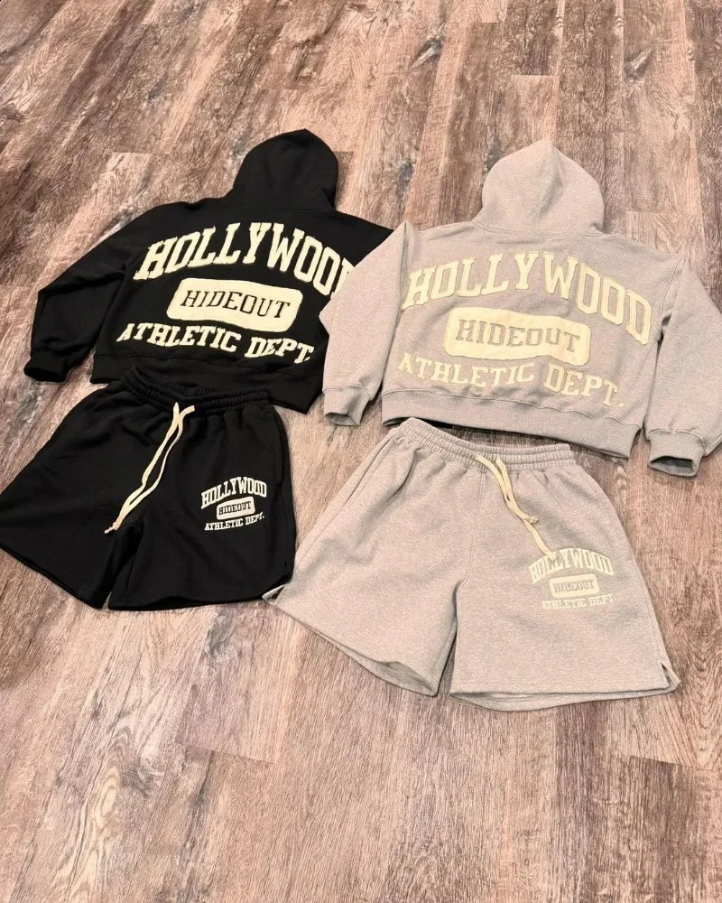 European and American fashion clothing Y2K street loose oversized sweater letter printed zipper hooded sweatshirt for women 240902