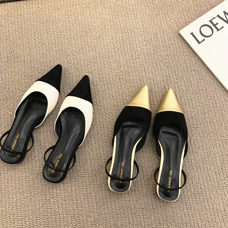 Fashion Summer Pointed Toe Non-slip Buckle Strap Sexy Sandal Chunky Heels Banquet Designer Women Shoes Sandals 14a4 s