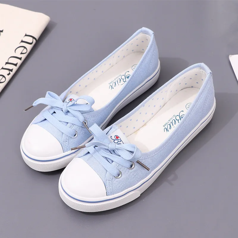Canvas 2024 Summer Sneakers: Breathable hot White Flats for Women