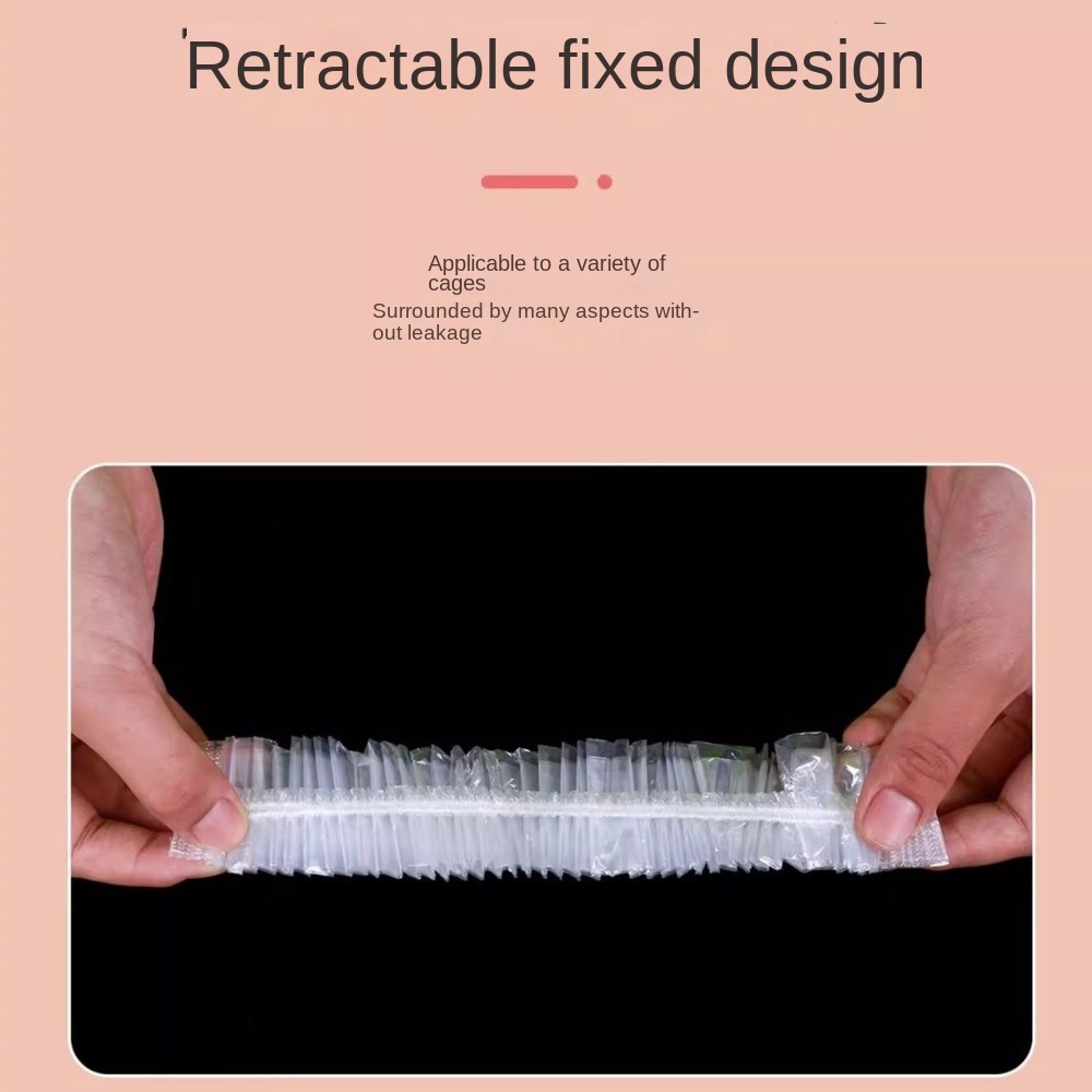 10pcs Durable Disposable Pet Tray Cover Transparent Elastic Film Cover XS/S/M/L/XL Rectangular Bird Cage Tray for Dog Cat