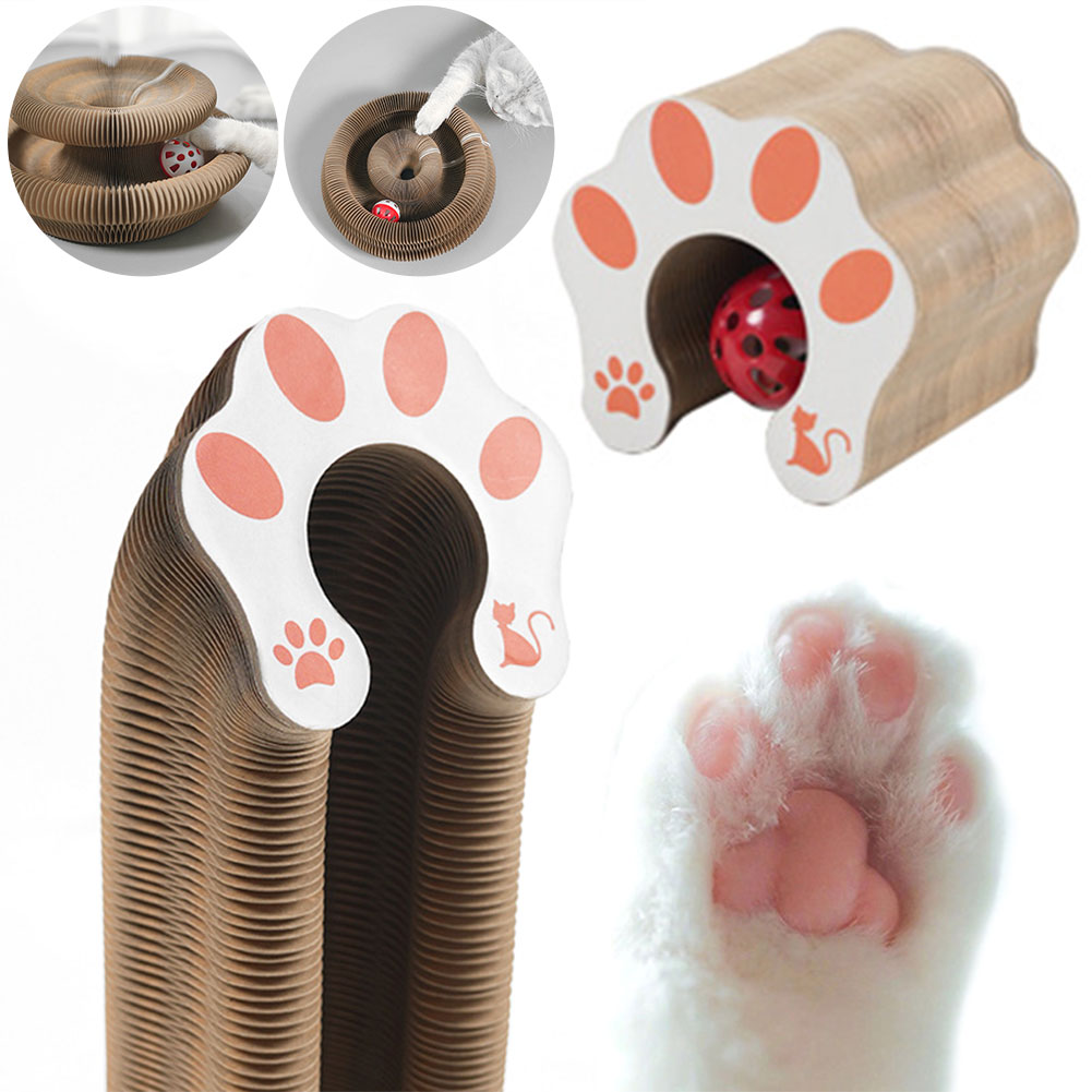Magic Organ Cat Toy Cat Scratching Board Round Corrugated Scratching Post Toy Cats Grinding Claw Cats Interactive Toy Pet Supply