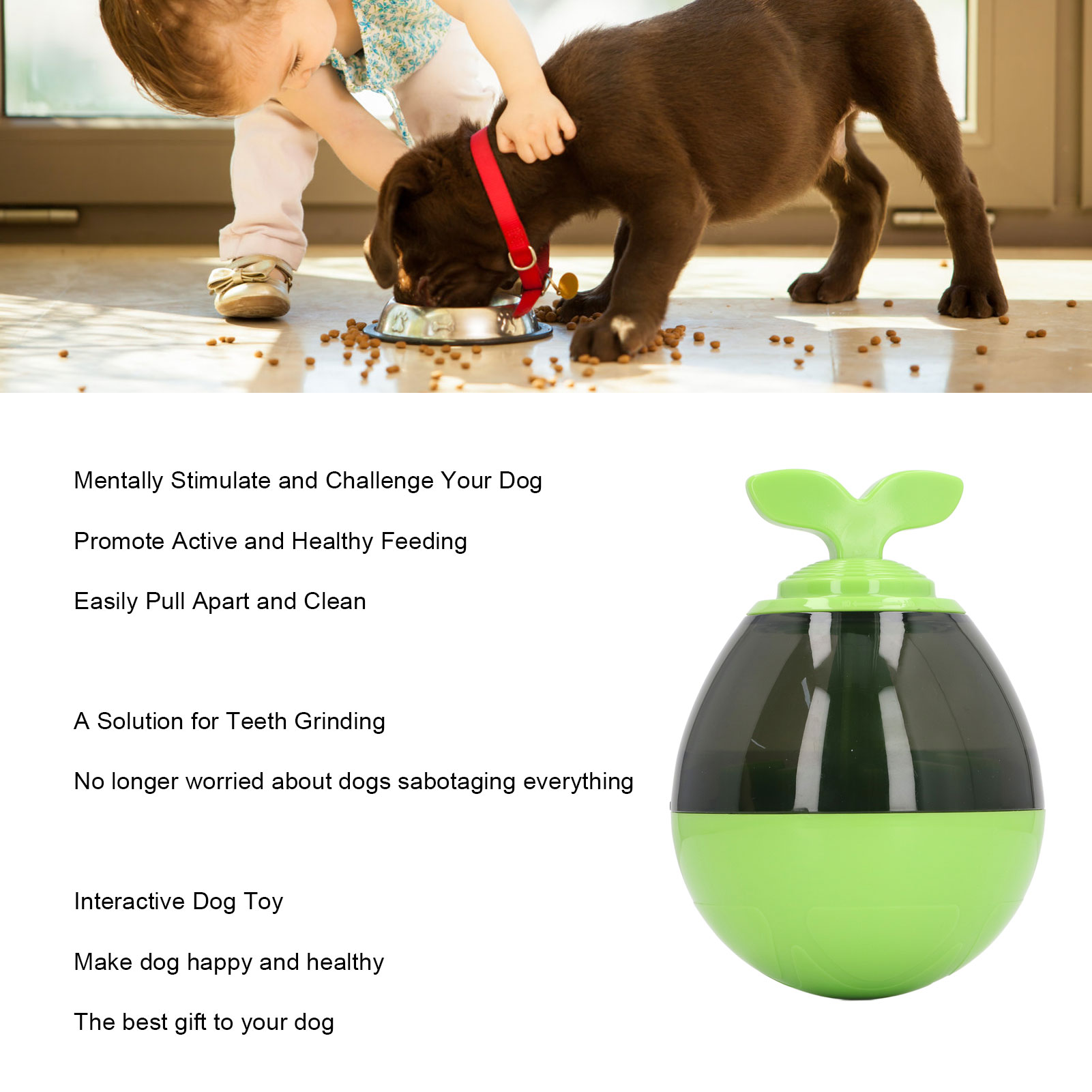 Dog Treat Dispensing Ball, Increases IQ, Interactive Boredom Relief, Reduce Picky Eating, Pet Slow Feeder Ball for Training