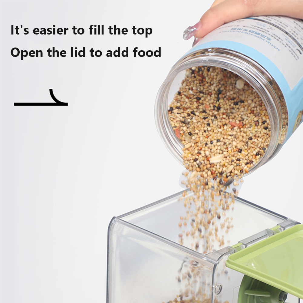No Mess Automatic Bird Feeder Food Container Cage Parrot Feeder Accessories for Birds Parrot Cockatoo Canary Parakeets Lovebirds