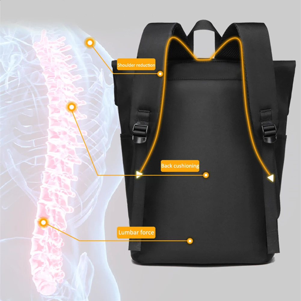 Mens business backpack breathable and waterproof notebook briefcase large capacity layered storage lightweight suitable for outdoor activities 240903