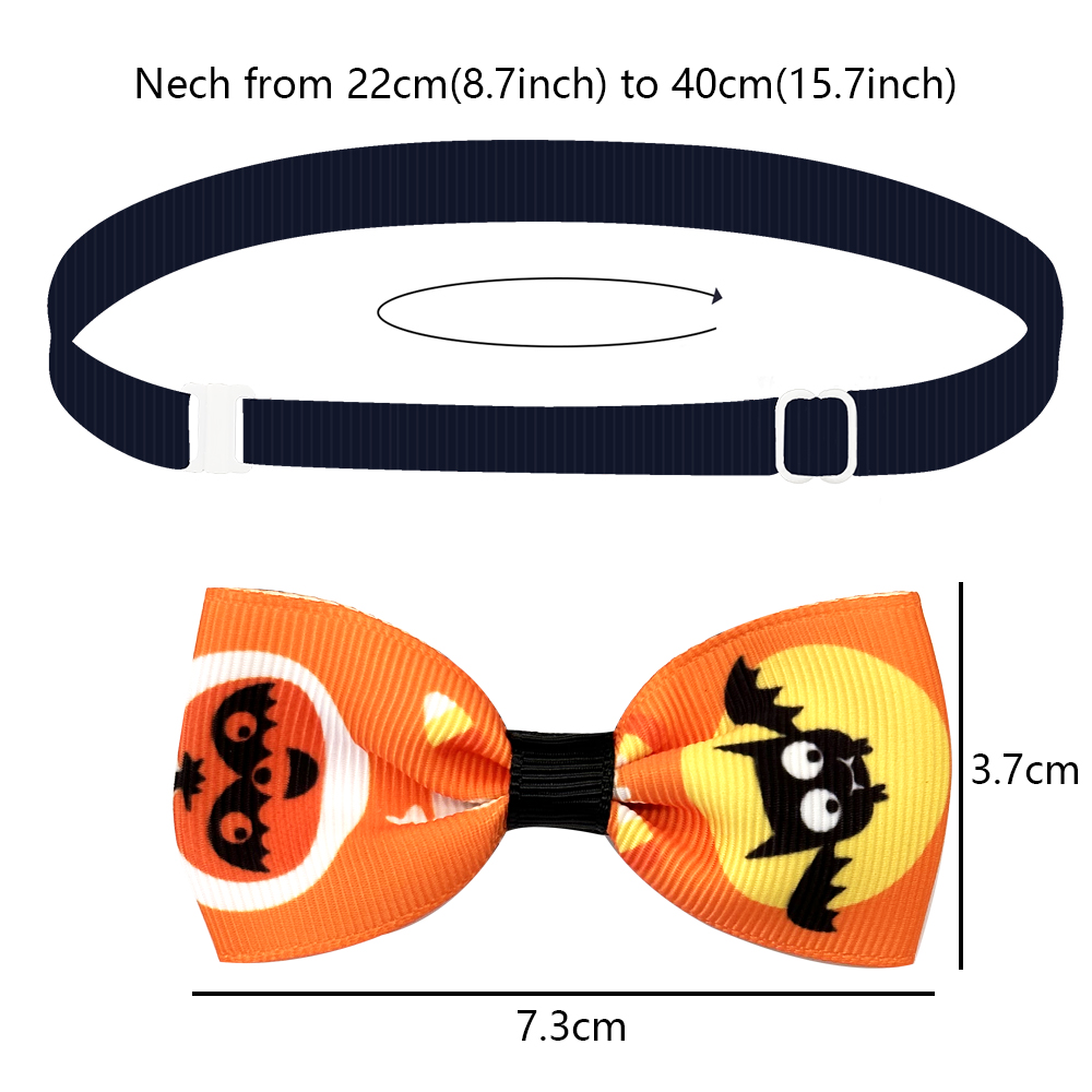 50/100pcs Halloween Pet Puppy Dog Cat Bow Ties Adjustable Small Dog Bowties Bowknot Cat Dog Collar Pet Grooming Accessories