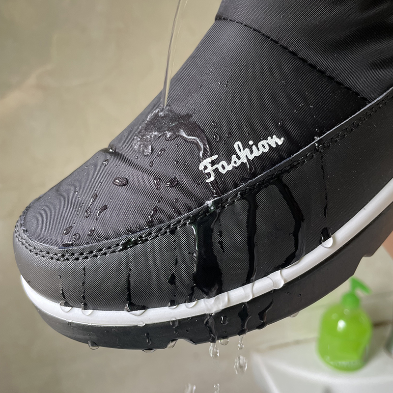 Lucyever Thicken Long Plush Winter Ankle Women On Waterproof Snow Boots Woman Anti Slip Platform Cotton Padded Shoes