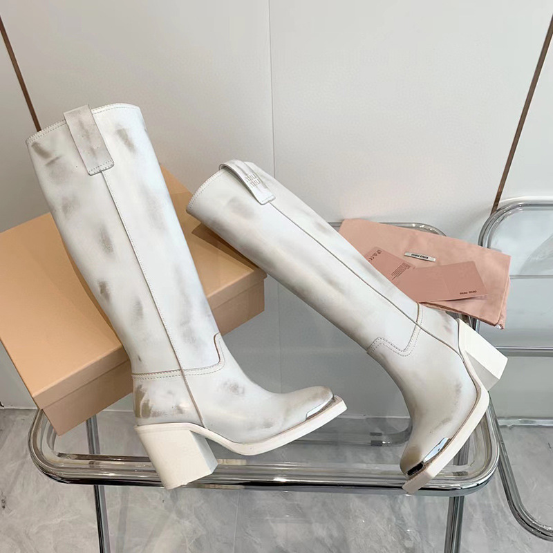 Women Designer Winter Long Fashion Slip On Ladies Elegant Knee Boots High Platform Wedges Heel Women's Shoes