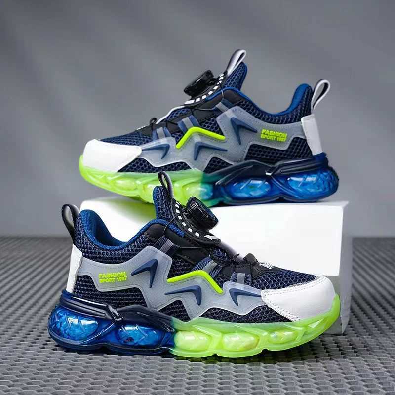 Summer Children Sneakers Breathable 5-16Years Boys Running Shoes New Swivel Buckle Kids Sport Shoes Outdoor Casual Trainers M240903