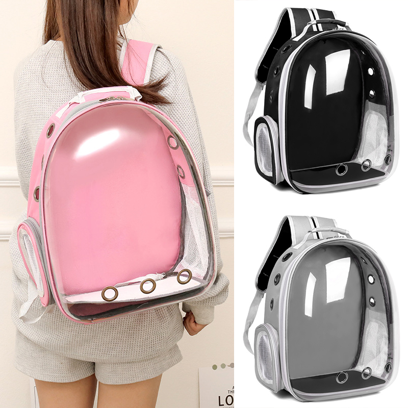 Pet Carrier Backpack Transparent Window Small Animal Puppy Cat Carrying Bag Breathable Outdoor Travel Backpack Pet Supplies