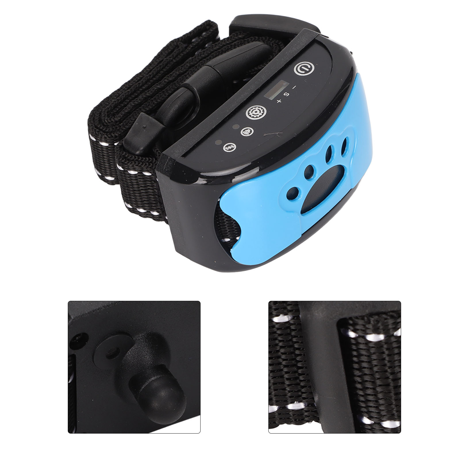Dog Bark Collar 2 Modes Rechargeable Waterproof Auto Lock Humanized Adjustable Dog Bark Stopper Collar for Dogs
