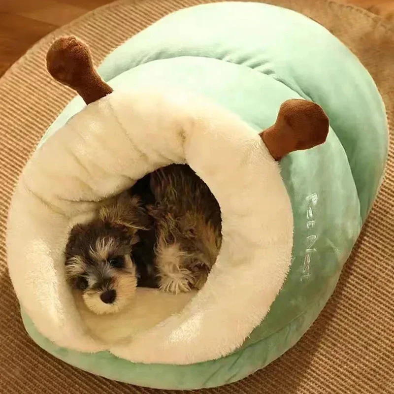 Cat Bed Sofa Winter Warm Pet Sleeping Cushion Slippers Shape Pet Sleeping Bed Soft Cat Nest Kennel Foldable Puppy Bed Mat 강아지집