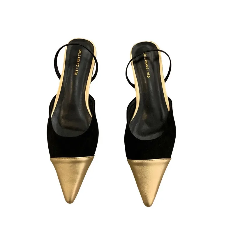 Fashion Summer Pointed Toe Non-slip Buckle Strap Sexy Sandal Chunky Heels Banquet Designer Women Shoes Sandals 14a4 s