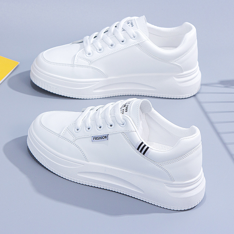 Women's 2023 Spring New Thick-soled Female Casual Shoe for Sports Students Sneakers Woman White Platform Sports Shoes