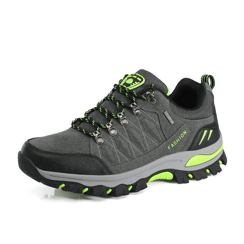 Casual Men's Ankle Boots Low Top Couple Style Outdoor Hiking Shoes Round Toe Shoes Motorcycle and Off-road Boots Hiking Shoes