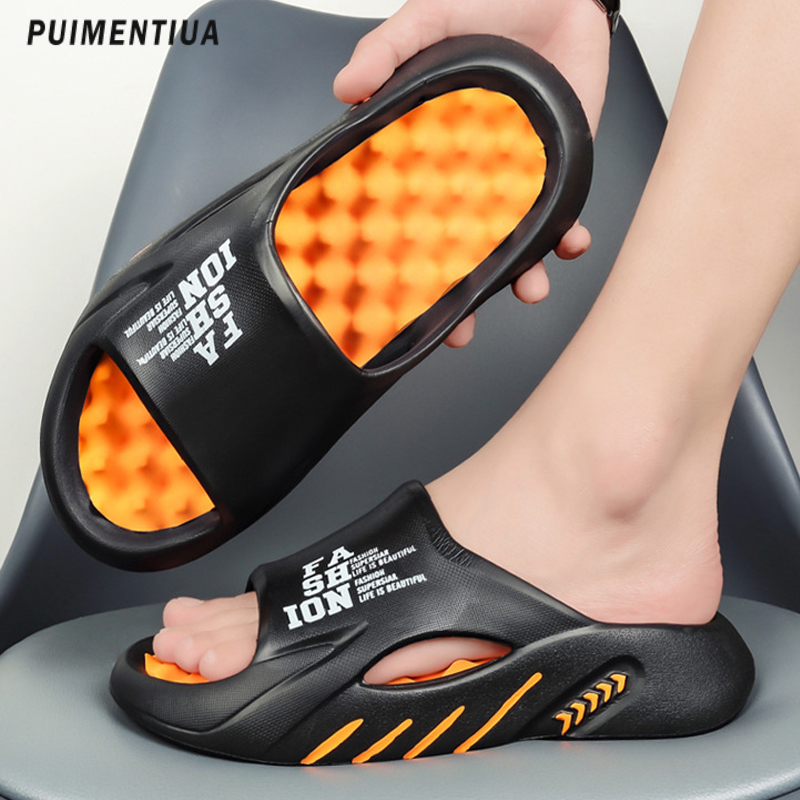 2023 Summer Men Massage Slippers Slides Indoor Outdoor Sandals Beach Casual Shoes Soft Sole Slides Men Flip-Flops Men's Sandals