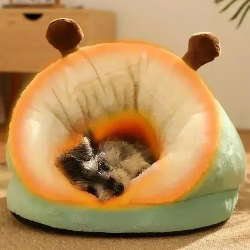 Cat Bed Sofa Winter Warm Pet Sleeping Cushion Slippers Shape Pet Sleeping Bed Soft Cat Nest Kennel Foldable Puppy Bed Mat 강아지집