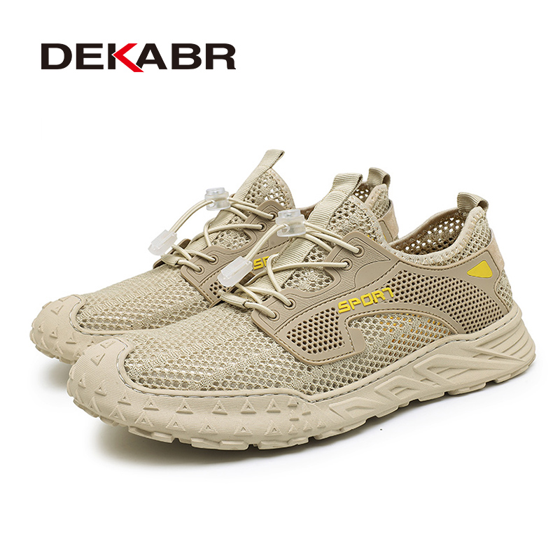 DEKABR New Men's Casual Fashion Comfortable Breathable Summer Mesh Non-Slip Thick Soft New Outsole Shoes For Men f765