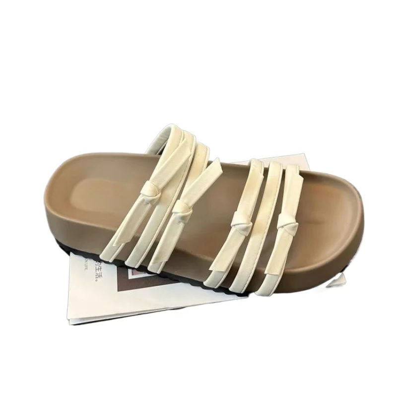 Flats Platform Women Slippers Beach Dress Shoes Casual Sandals Fashion Summer Flip ps 2024 New Brand 855d 09c