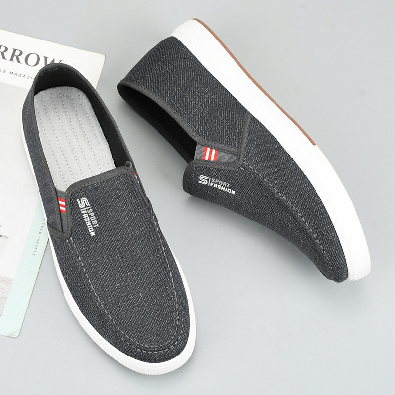 2025 NEW On Slip Loafer Breathable Lightweight Non slip Canvas Shoes Men s Sneakers Spring And Summer fd