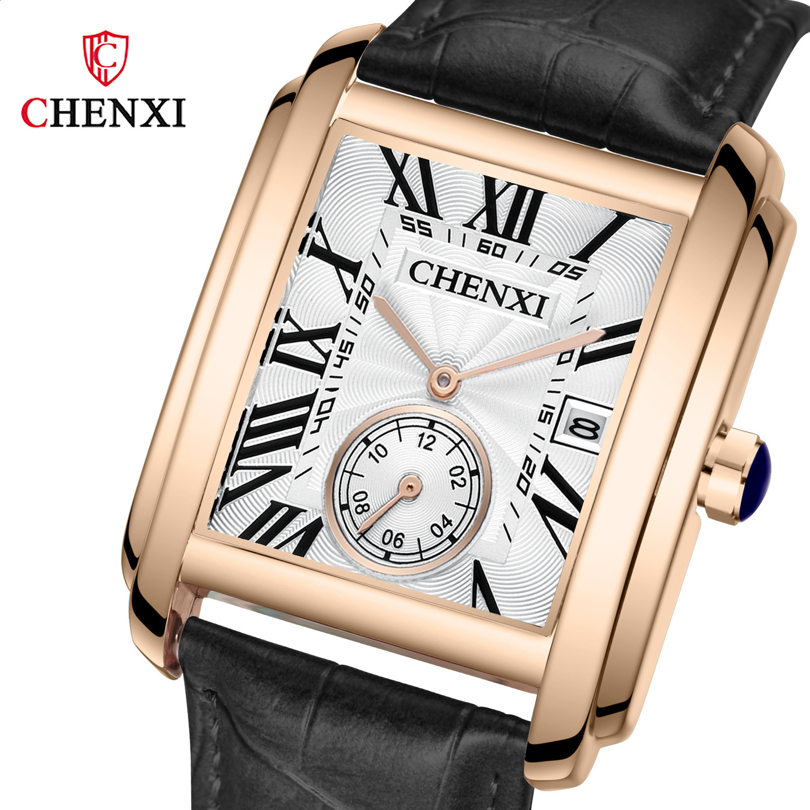 Fashion Lovers Watches Men Women Casual Leather Strap Quartz Watch Elegant Squar Retro Roman Numeral Scale Couple Watch Clock CX200720