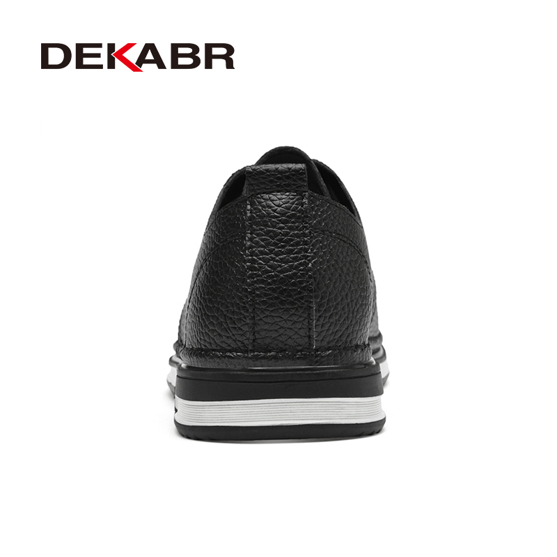 DEKABR Split Leather Casual Men Shoes Lace-Up Driving Comfortable High Quality Fashion Loafers Moccasins New Size 38-45 8d07