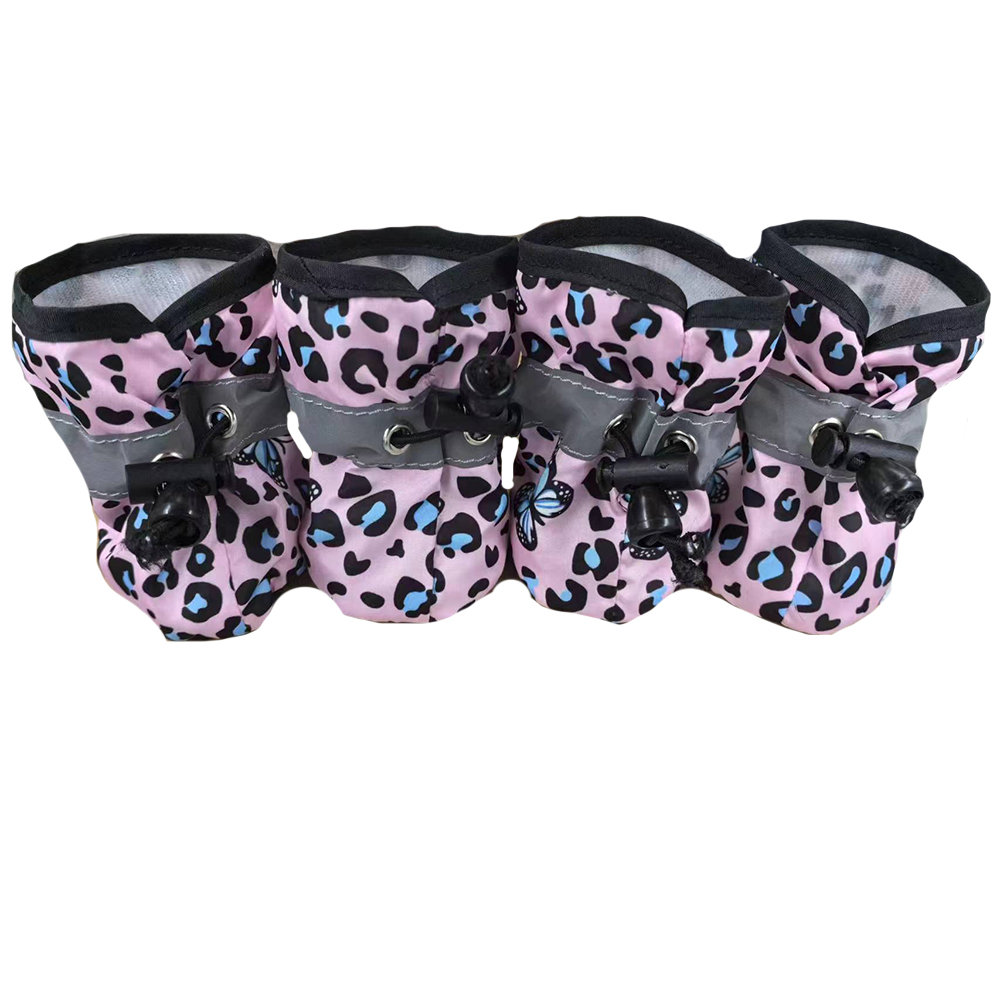 Dog Shoes For Small Dogs Leopard Print Soft Anti-Slip Puppy Boots Outdoor Walking Chihuahua Paw Protector Footwear Pet Supplies