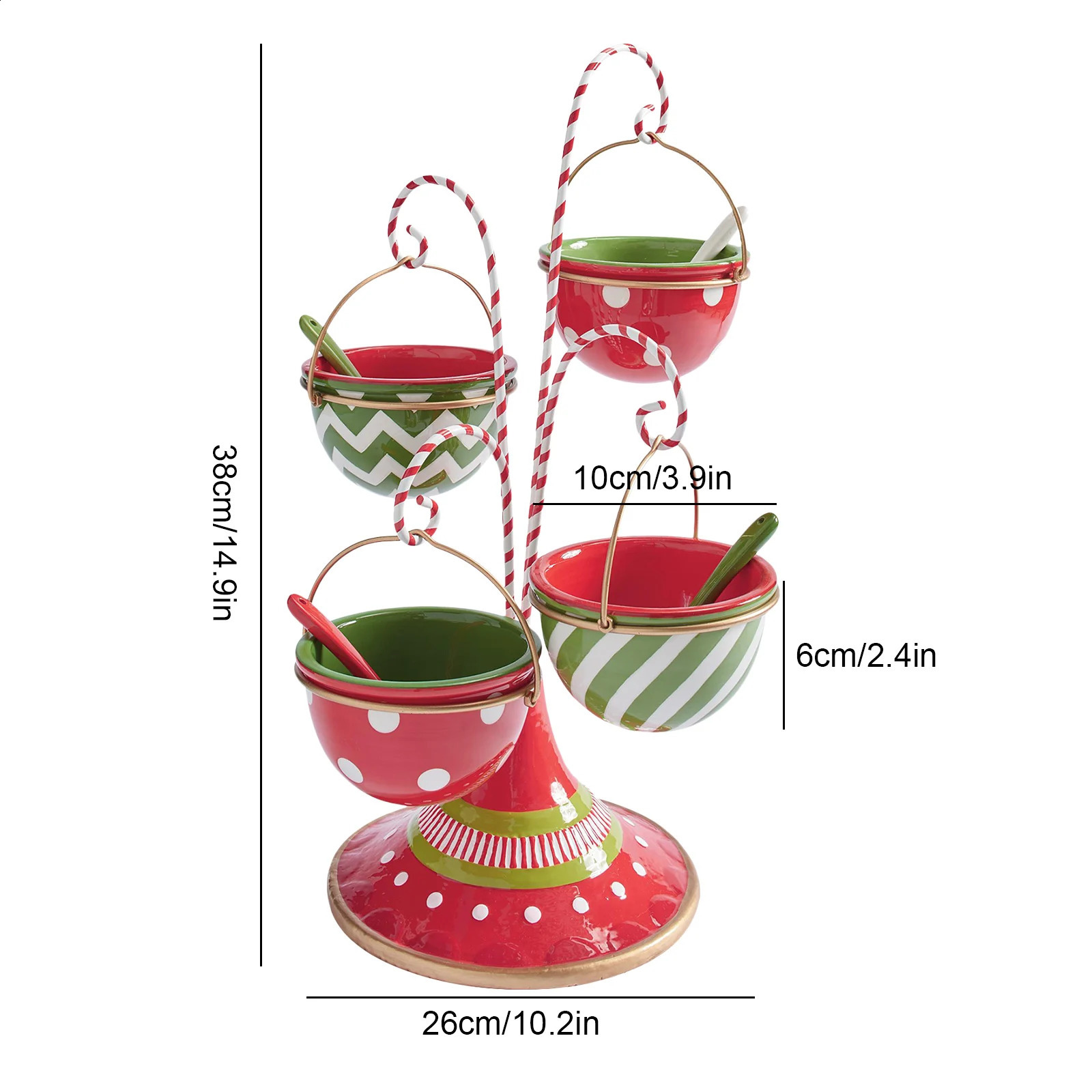 2 Tier Snack Stand Christmas Resin Food Serving Tray Cupcake Holder Bowl Christmas Table Decoration Ornaments Drop 240902