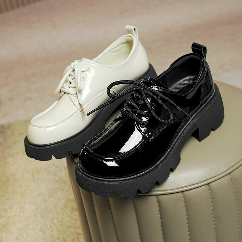2025 NEW Loafers AIYUQI Genuine Leather Spring New Women British Style Platform Lace up Round Toe Women s Shoes f s