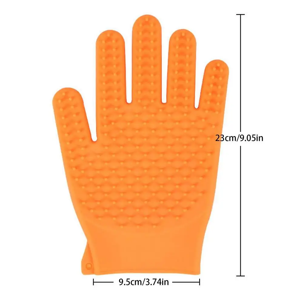 Silicone Pet Grooming Glove Double Sides Cat Dog Hair Remover Brush Comb Deshedding Bathing Washing Cleaning Cats Dogs Supplies